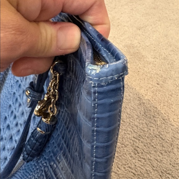 Brahmin Blue Croc-Embossed Tote - Picture 11 of 11